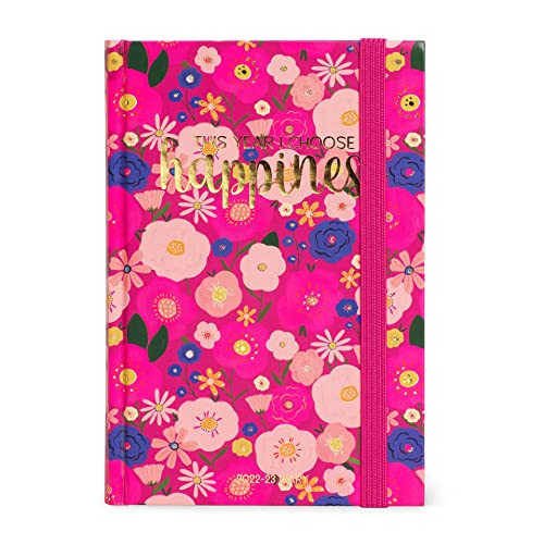 Legami - Kalender 16 Monate Tagesplaner, Medium, 2022/2023, 12 x 18 cm, Thema Flowers, aus FSC®-zertifiziertem Papier, von September 2022 bis Dezember 2023, weißes Papier 80g/m², mit Register herausnehmbar von LEGAMI