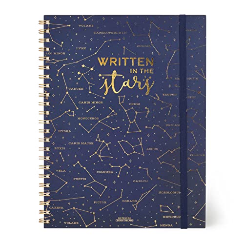 Legami - Spiralheft Maxi, A4, 204 abnehmbare Seiten, Gummiband, Endtasche, aus FSC®-zertifiziertem Papier, Papier 100 g/m², 22 x 29,5 cm, Thema Stars von LEGAMI