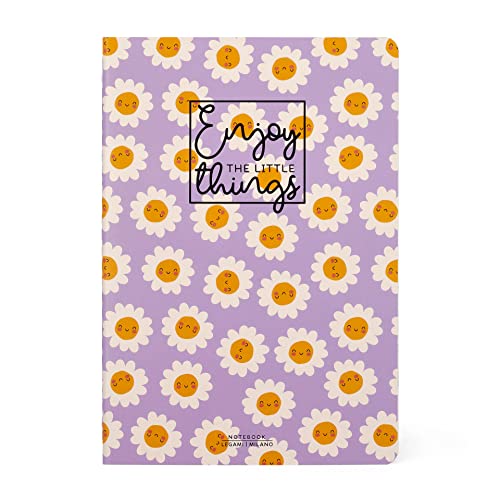 Legami - Notizbuch Medium, A5, 80 Seiten, aus FSC®-zertifiziertem Papier, 100 g/m², 14,2 x 21 cm, Thema Daisy von LEGAMI