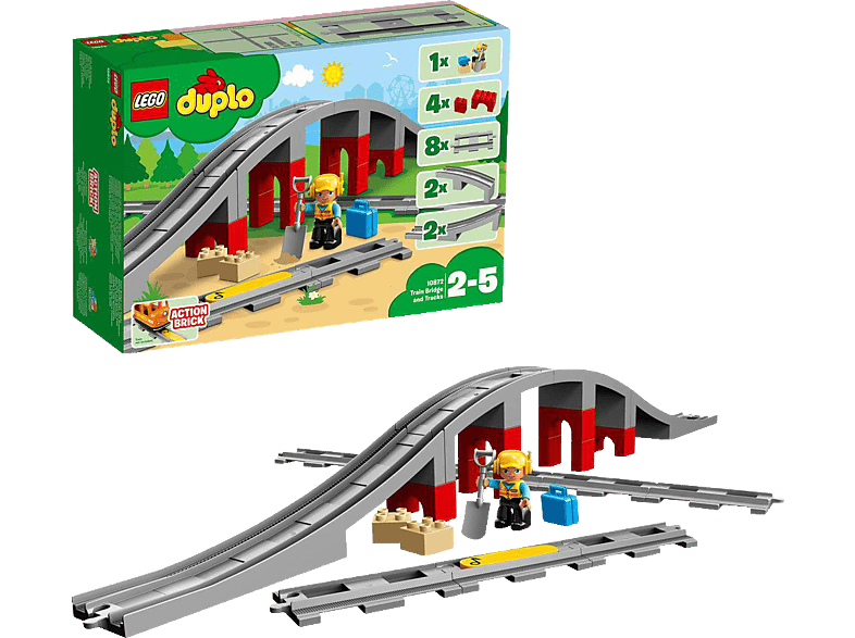 LEGO 10872 Eisenbahnbrücke und Schienen Bausatz, Mehrfarbig von LEGO