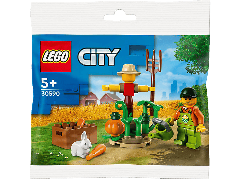 LEGO City 30590 Bauernhofgarten mit Vogelscheuche Bausatz, Mehrfarbig von LEGO