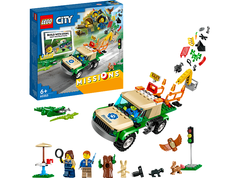 LEGO City 60353 Tierrettungsmissionen Bausatz, Mehrfarbig von LEGO