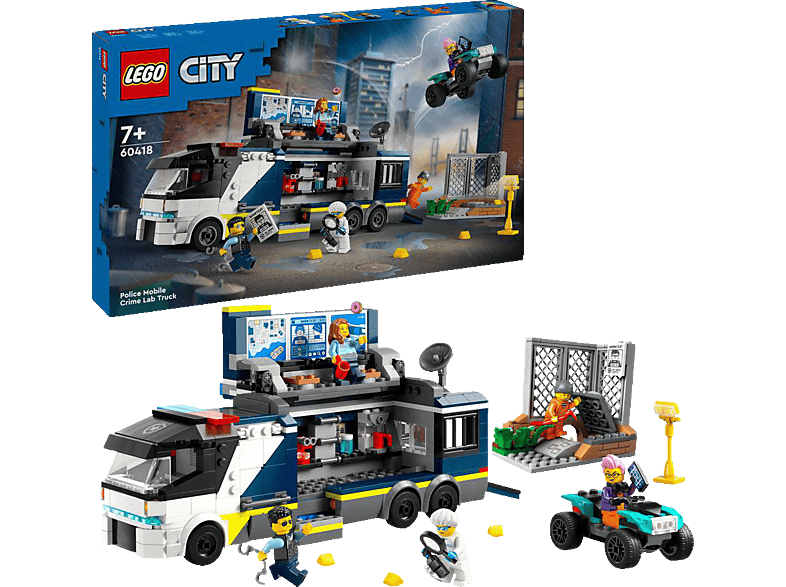 LEGO City 60418 Polizeitruck mit Labor Bausatz, Mehrfarbig von LEGO