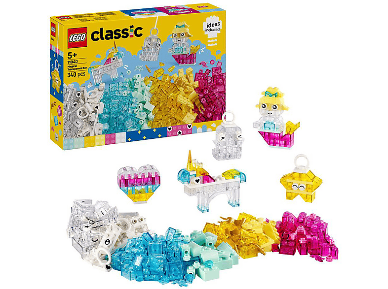LEGO Classic 11040 Zauberbox mit durchsichtigen Steinen Bausatz, Mehrfarbig von LEGO