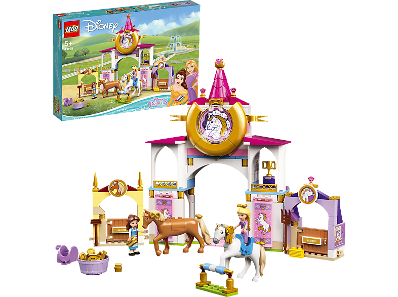 LEGO Disney Princess 43195 Belles und Rapunzels königliche Ställe Bausatz, Mehrfarbig von LEGO