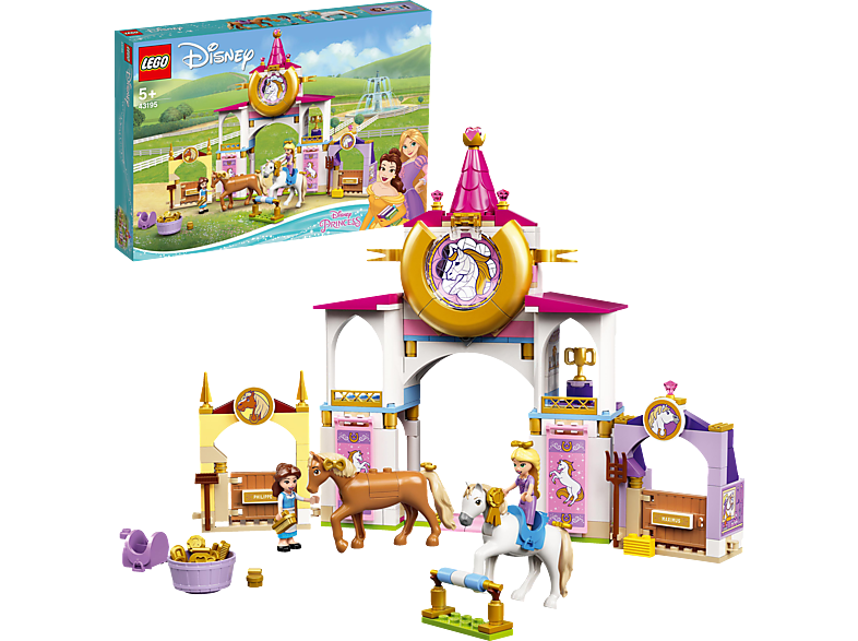 LEGO Disney Princess 43195 Belles und Rapunzels königliche Ställe Bausatz, Mehrfarbig von LEGO