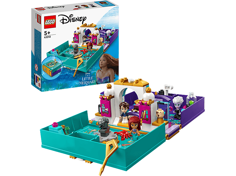 LEGO Disney Princess 43213 Die kleine Meerjungfrau – Märchenbuch Bausatz, Mehrfarbig von LEGO