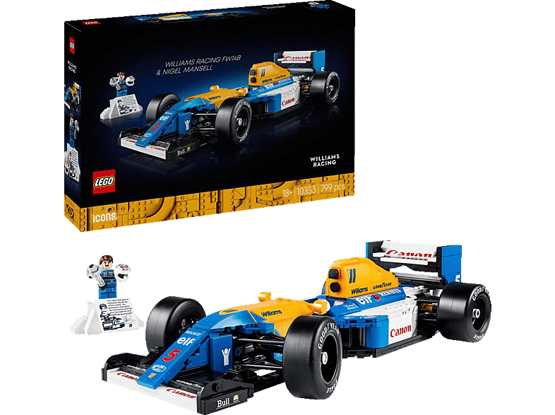 LEGO Icons 10353 Williams Racing FW14B mit Nigel Mansell Bausatz, Mehrfarbig LEGO Icons 10353 Williams Racing FW14B mit Nigel Mansell Bausatz, Mehrfarbig von LEGO