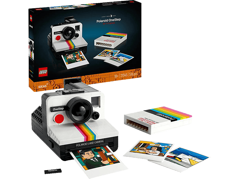 LEGO Ideas 21345 Polaroid OneStep SX-70 Sofortbildkamera Bausatz, Mehrfarbig von LEGO
