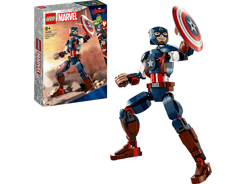 LEGO Marvel 76258 Captain America Baufigur Bausatz, Mehrfarbig von LEGO