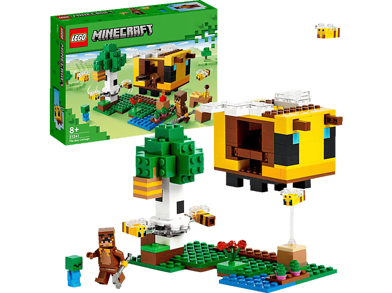 LEGO Minecraft 21241 Das Bienenhäuschen Bausatz, Mehrfarbig von LEGO