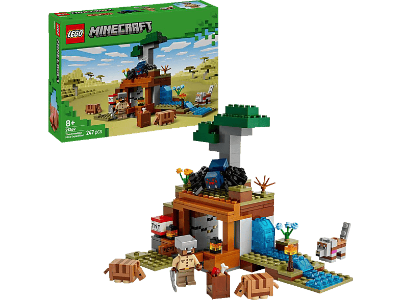 LEGO Minecraft 21269 Die Expedition zur Gürteltiermine Bausatz, Mehrfarbig von LEGO
