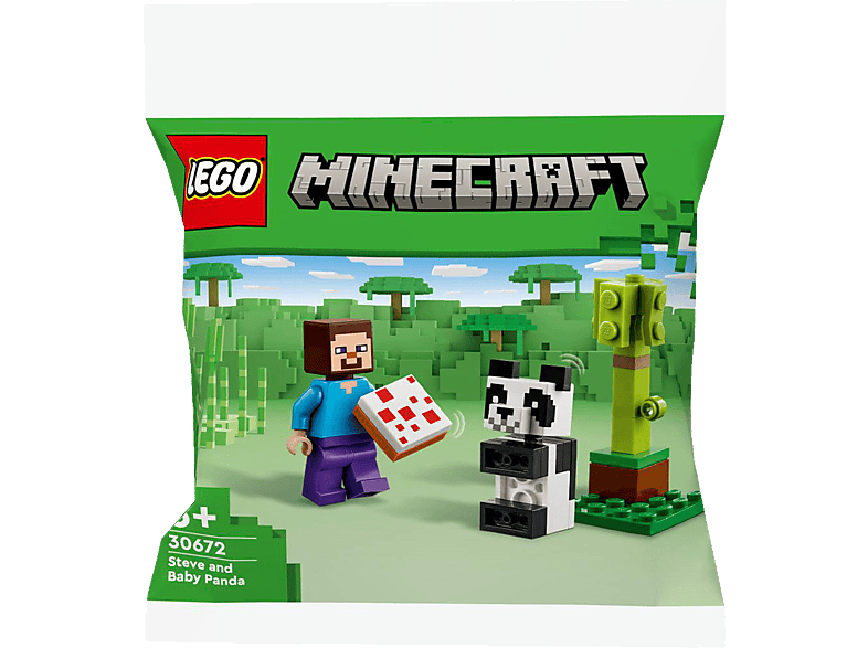 LEGO Minecraft 30672 Steve mit Baby-Panda Bausatz, Mehrfarbig von LEGO