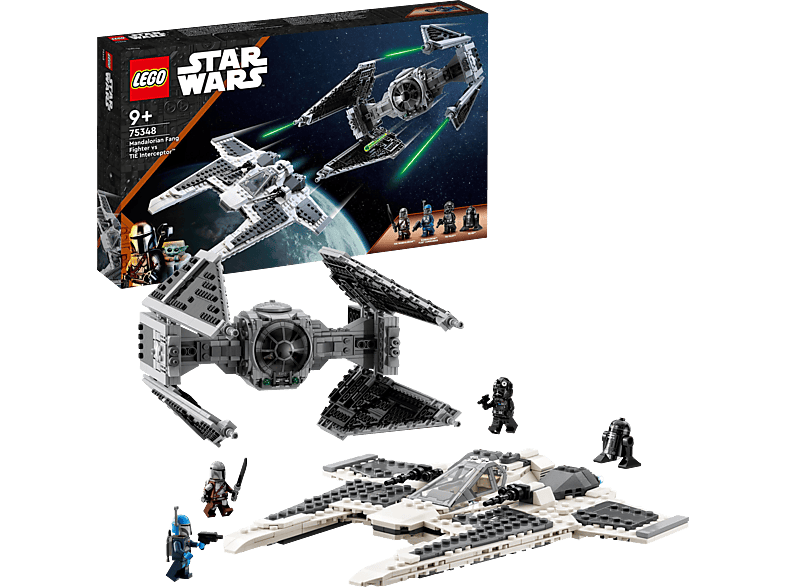 LEGO Star Wars 75348 Mandalorianischer Fang Fighter vs. TIE Interceptor Bausatz, Mehrfarbig von LEGO