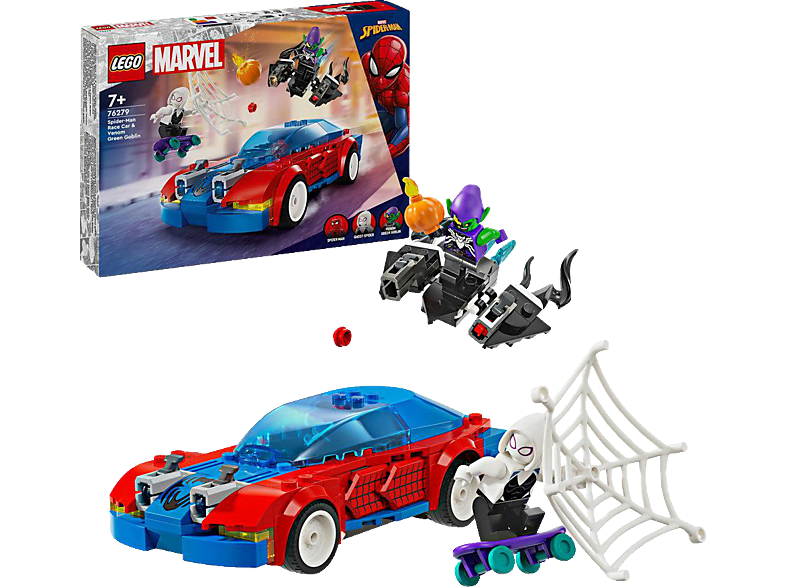LEGO Super Heroes 76279 Spider-Mans Rennauto & Venom Green Goblin Bausatz, Mehrfarbig von LEGO