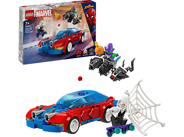 LEGO Super Heroes 76279 Spider-Mans Rennauto & Venom Green Goblin Bausatz, Mehrfarbig von LEGO