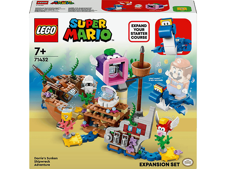 LEGO Super Mario 71432 Dorrie und das versunkene Schiff – Erweiterungsset Bausatz, Mehrfarbig von LEGO