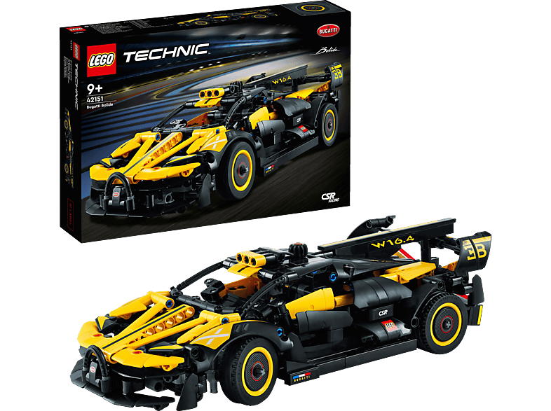 LEGO Technic 42151 Bugatti-Bolide Bausatz, Gelb/Schwarz von LEGO