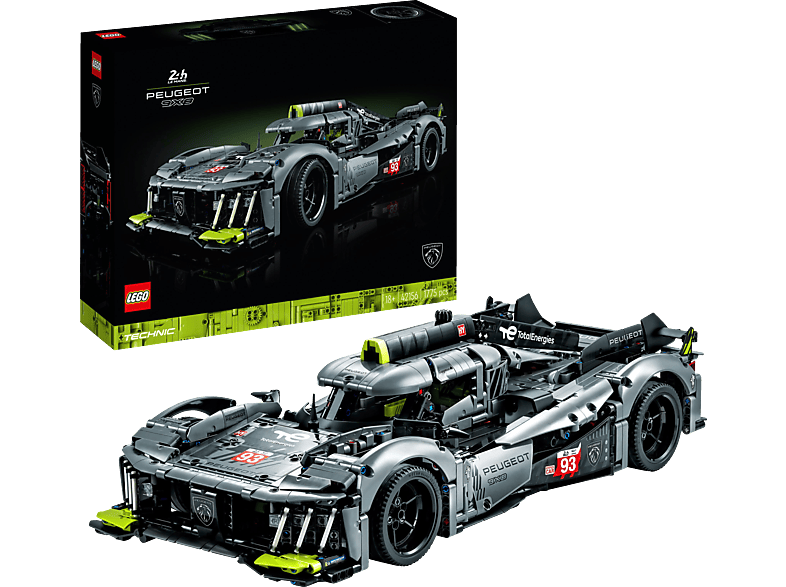 LEGO Technic 42156 PEUGEOT 9X8 24H Le Mans Hybrid Hypercar Bausatz, Mehrfarbig von LEGO