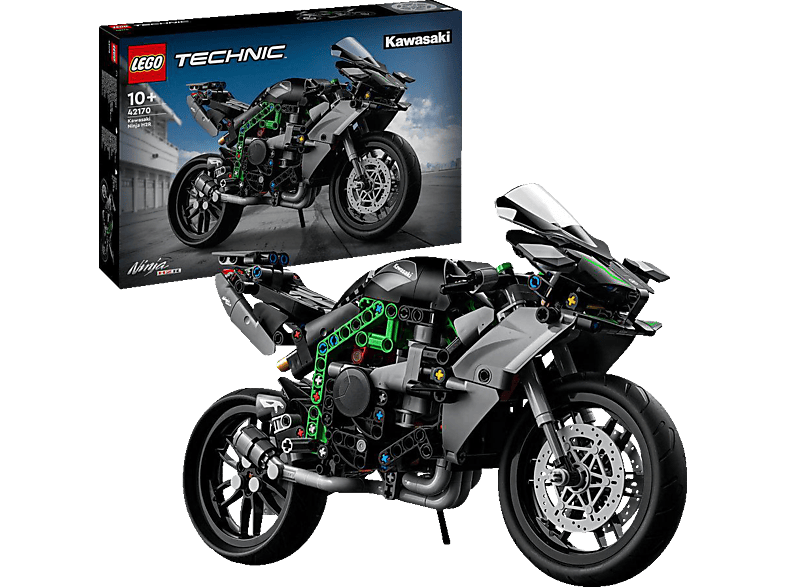 LEGO Technic 42170 Kawasaki Ninja H2R Motorrad Bausatz, Mehrfarbig von LEGO