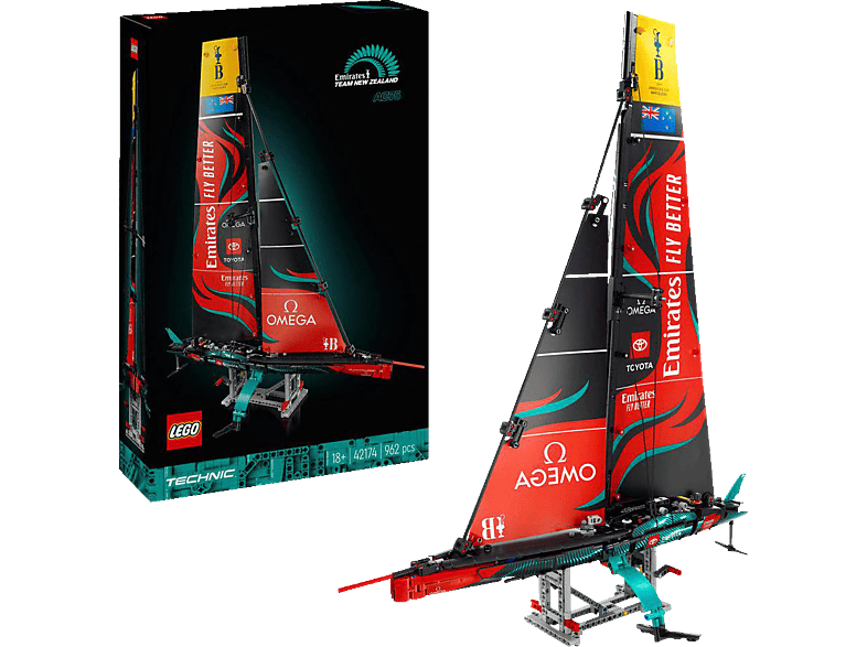 LEGO Technic 42174 Emirates Team New Zealand AC75 Rennjacht Bausatz, Mehrfarbig LEGO Technic 42174 Emirates Team New Zealand AC75 Rennjacht Bausatz, Mehrfarbig von LEGO