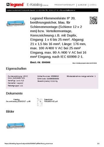 Legrand 004846 Klemmenabdeckung 100A 400V Legrand 004846 Klemmenabdeckung 100A 400V von LEGRAND