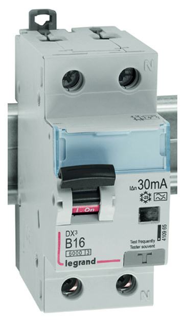 Legrand 410965 DX3 FILS B16A 1P+N 6KA 30MA A von LEGRAND