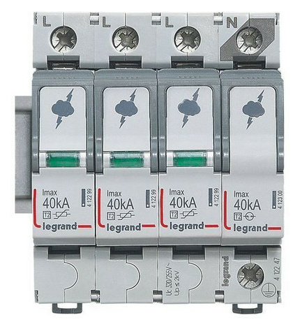 Legrand 412247 SPD T2 40KA 3P+N NR 4M Legrand 412247 SPD T2 40KA 3P+N NR 4M von LEGRAND