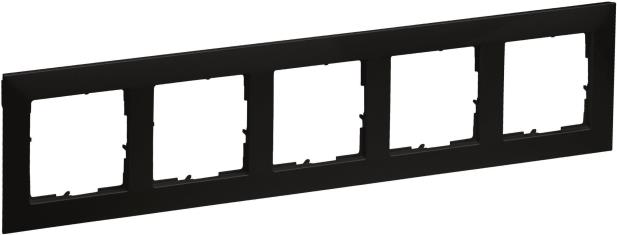 Legrand SEANO 5-fach Rahmen in 765375 der Farbausführung Schwarz lackiert 5 (765375) von LEGRAND