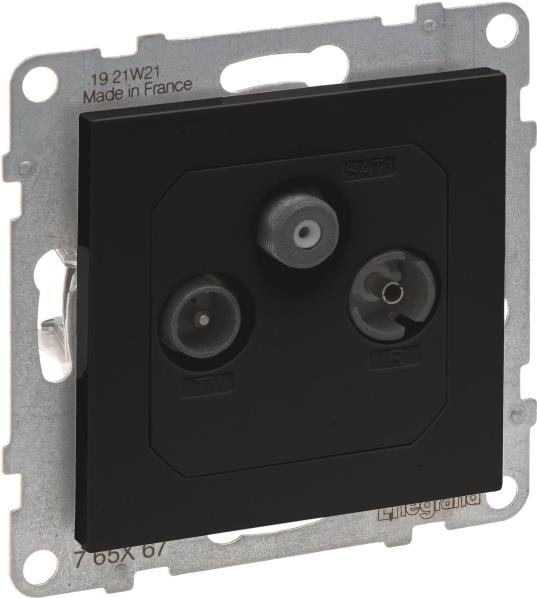 Legrand SEANO Einzeldose TV-R-SAT 765467 f.HD-TV in der Farbausführung Anthrazit 5 (765467) von LEGRAND