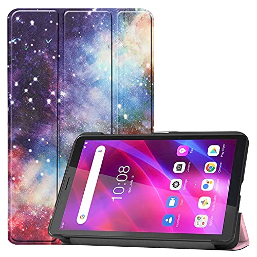 LEHEE Hülle für Lenovo Tab M7 (3rd Gen)/ 2nd Gen 7'', Leicht PU Leder Folio Ständer Schutzhülle Etui Case für Lenovo Tab M7 (3rd Gen)/ 2nd Gen 7'', Galaxis von LEHEE