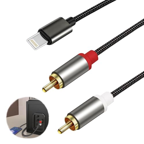 Cinch-Kabel, auf 2RCA Kabel für Telefon, Tablet, MP3-Player, Pod, Verstärker, Lautsprecher, HiFi-System, Autoradio, kompatibel mit Ligning Cinch-Kabel, auf 2RCA Kabel für Telefon, Tablet, MP3-Player, Pod, Verstärker, Lautsprecher, HiFi-System, Autoradio, kompatibel mit Ligning von LEIBOCHAO