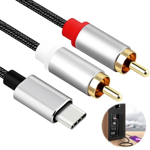 LEIBOCHAO Audio Kabel USB C auf 2RCA 1 m, Cinch-Kabel auf USB-C, Kopfhörer-Adapter Typ C auf RCA Audiokabel für Smartphones, Tablets, Lautsprecher usw. LEIBOCHAO Audio Kabel USB C auf 2RCA 1 m, Cinch-Kabel auf USB-C, Kopfhörer-Adapter Typ C auf RCA Audiokabel für Smartphones, Tablets, Lautsprecher usw. von LEIBOCHAO