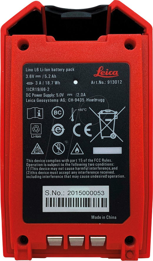 LEICA 913012 - Lino L6R-1 / L6G-1 Li-Ionen-Akku von LEICA GEOSYSTEMS