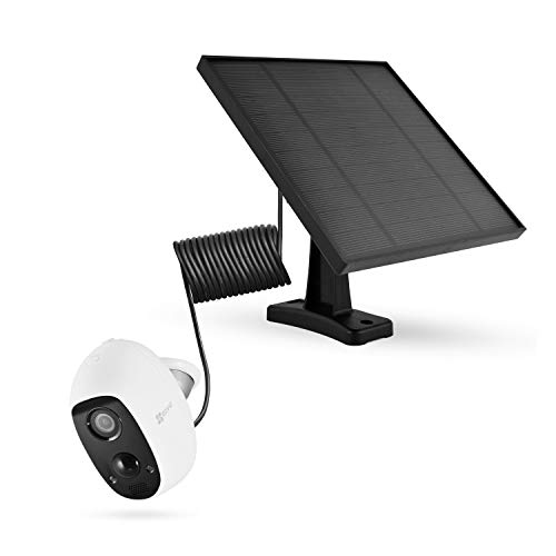 LEICKE Solarpanel kompatibel mit EZVIZ Outdoor Kameras C3A, wetterfest, einstellbare Halterung, unterbrechungsfreie Energieversorgung von LEICKE