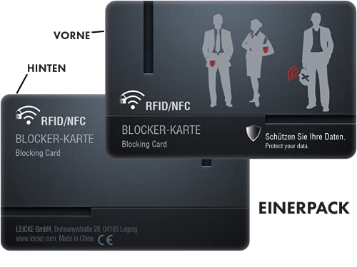 Leicke KN40625 RFID/NFC-Blocker-Karte 3.Generation 1er Pack von LEICKE