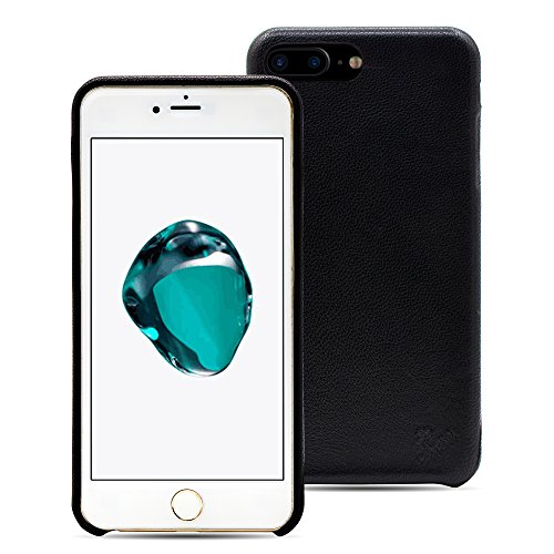 Manna Rückcover für Apple iPhone 7 Plus Hülle (5,5 Zoll) | Schutzhülle Lederhülle Abdeckung Tasche Handyhülle | Case aus Echtleder Dakota von LEICKE
