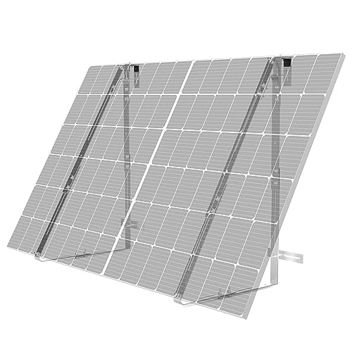 SachsenRAD Balkon Solarmodulhalterungen, Aluminiumlegierung Balkonkraftwerk Solarpanel Halterung für Geländer, Flachdach oder Garten, Balkon Halter für alle Solarmodulbreiten von 92-120 cm von LEICKE