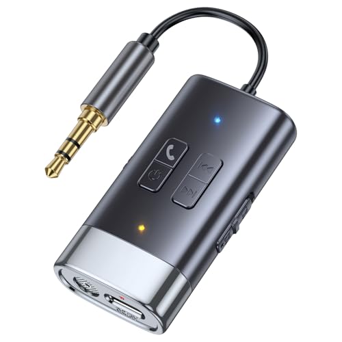 2‑in‑1 Bluetooth 5.4 Sender und Empfänger, 3,5‑mm‑AUX‑Wireless‑Bluetooth‑Adapter für Kopfhörer, Auto‑/Heim‑Audiosystem, Lautsprecher, Freisprechfunktion 2‑in‑1 Bluetooth 5.4 Sender und Empfänger, 3,5‑mm‑AUX‑Wireless‑Bluetooth‑Adapter für Kopfhörer, Auto‑/Heim‑Audiosystem, Lautsprecher, Freisprechfunktion von LEIDIMUS