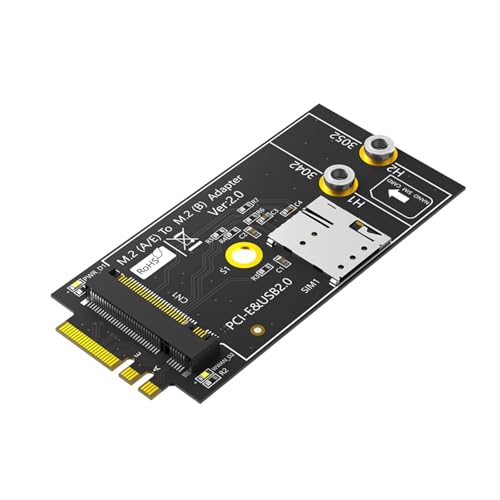 Key A+E Schnittstellen Konverter zu Key B Adapter mit Kartensteckplatz für 3G LTE WWAN Modemmodul Key A+E Schnittstellen Konverter zu Key B Adapter mit Kartensteckplatz für 3G LTE WWAN Modemmodul von LEIDJGUN