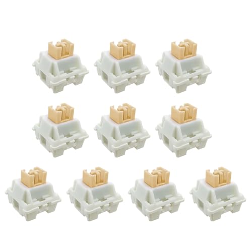 LEIDJGUN Mechanische Tastatur-Schalter mit Pfirsich-Motiv, vorgeschmiert, für reibungsloses Spielerlebnis, Creme-Gelb von LEIDJGUN