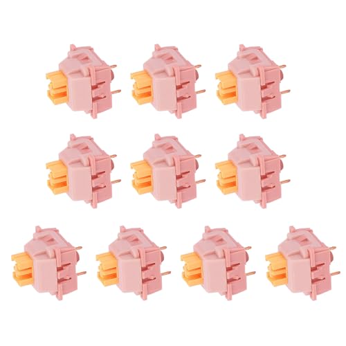 LEIDJGUN Mechanische Tastatur-Schalter mit Pfirsich-Motiv, vorgeschmiert, für reibungsloses Spielerlebnis, Creme-Gelb von LEIDJGUN
