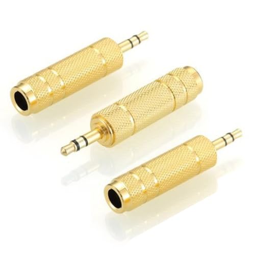 LEIDJGUN Musik-Konverter 0,3 cm auf 0,6 cm Adapter für verbesserten Klang in Kopfhörern und Verstärkern von LEIDJGUN