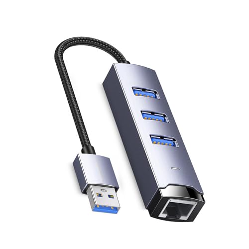 USB/Typ C auf Ethernet-Adapter, 5 Gbit/s Datenübertragung, USB-Hubs, integriertes Gigabit-Ethernet für Betriebssysteme von LEIDJGUN