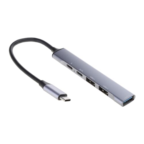 USB-C-Hub, 4-in-1-Port, Typ-C auf mehrere USB-Ports, Aluminiumlegierung, Daten-Hub für Laptops, Handys, Pads, Tablets, TypeC-Adapter USB-C-Hub, 4-in-1-Port, Typ-C auf mehrere USB-Ports, Aluminiumlegierung, Daten-Hub für Laptops, Handys, Pads, Tablets, TypeC-Adapter von LEIDJGUN