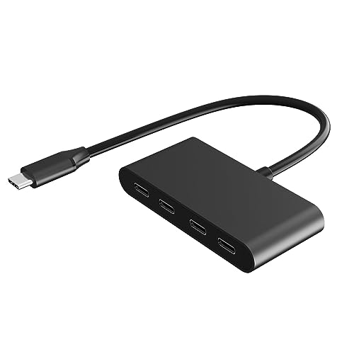 USB-C-Hub, 5 Gbit/s, schnell für Laptop, 4 Anschlüsse, Typ-C-Splitter, nur Datenübertragung, hochwertige Aluminiumlegierung von LEIDJGUN
