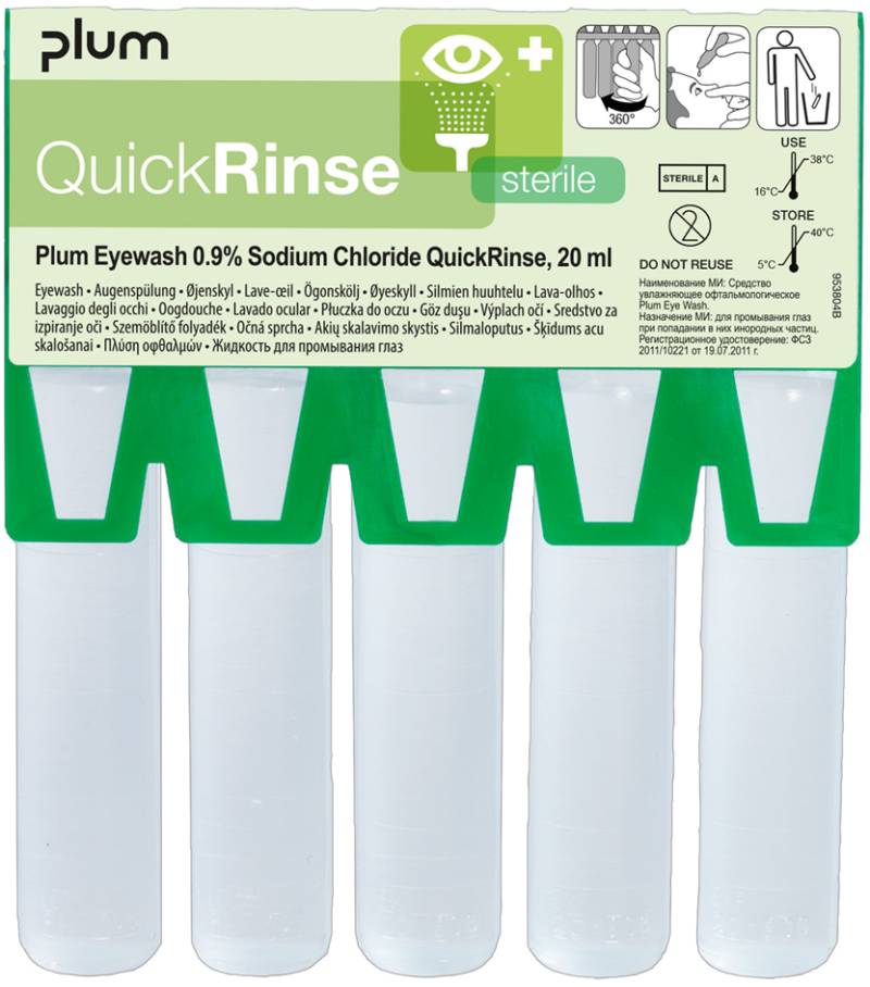 LEINA Augenspül-Ampulle QuickRinse, 5 x 20 ml von LEINA-WERKE