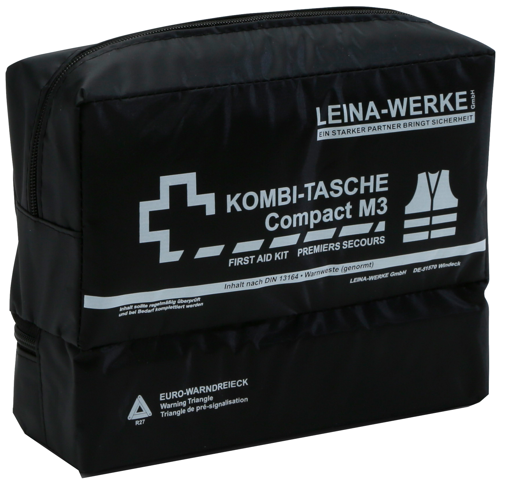 LEINA KFZ-Kombitasche Compact M3, Inhalt DIN 13164, schwarz von LEINA-WERKE