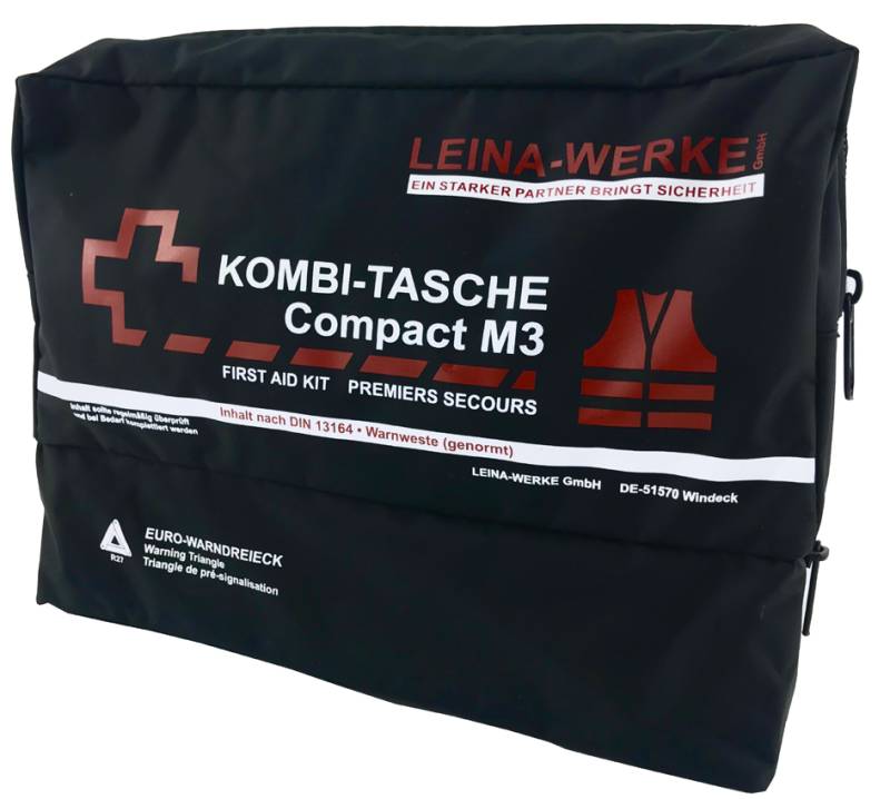 LEINA KFZ-Kombitasche Compact M3, Inhalt DIN 13164, schwarz von LEINA-WERKE