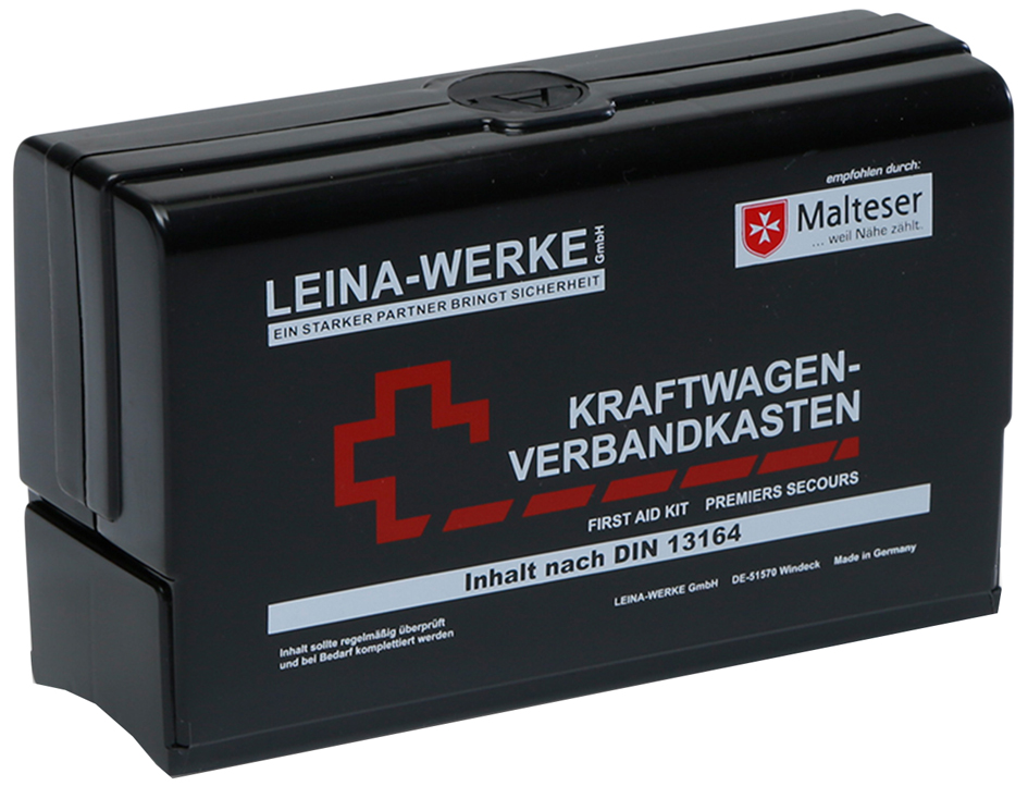 LEINA KFZ-Verbandkasten Star II, Inhalt DIN 13164, schwarz von LEINA-WERKE